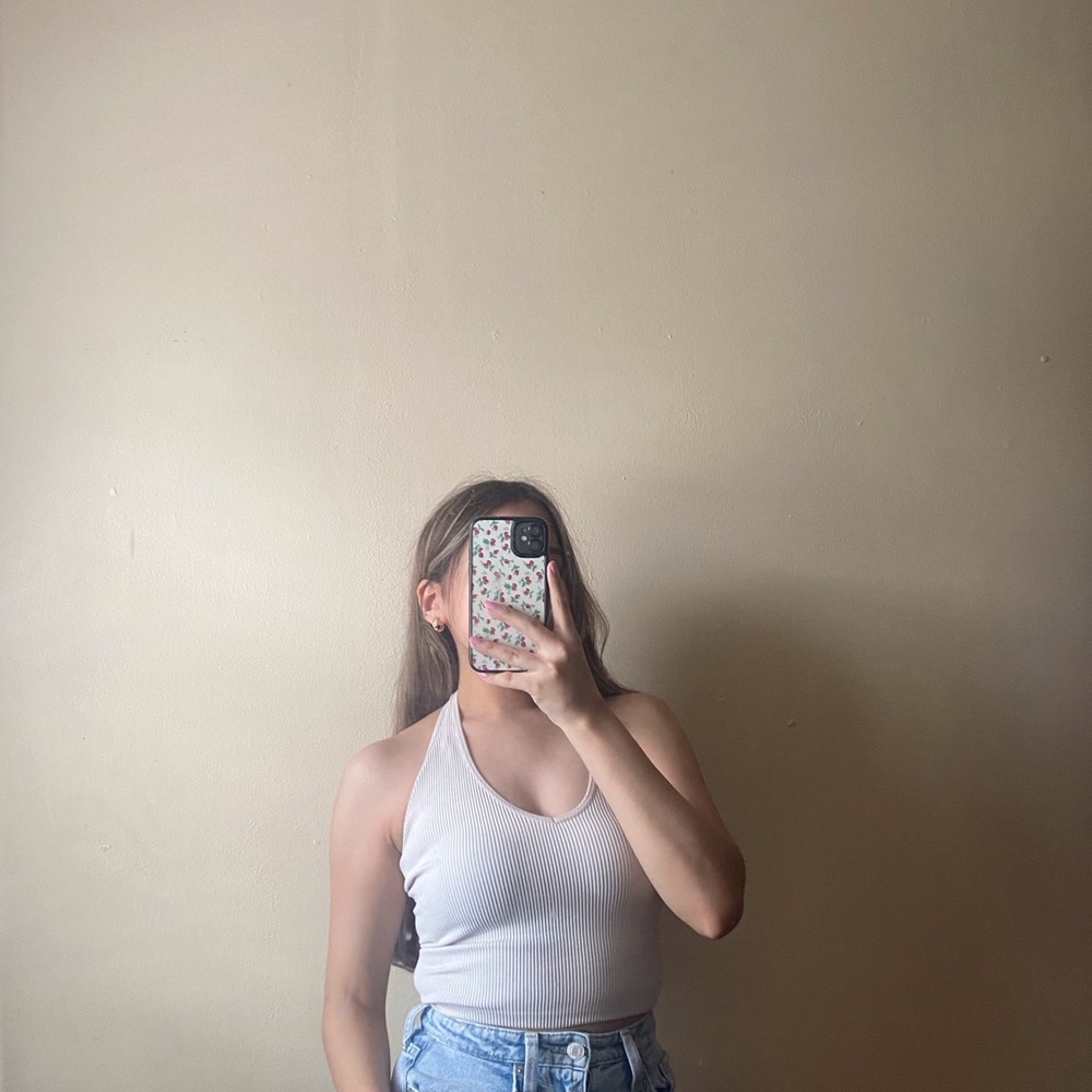 Off White Halter Top